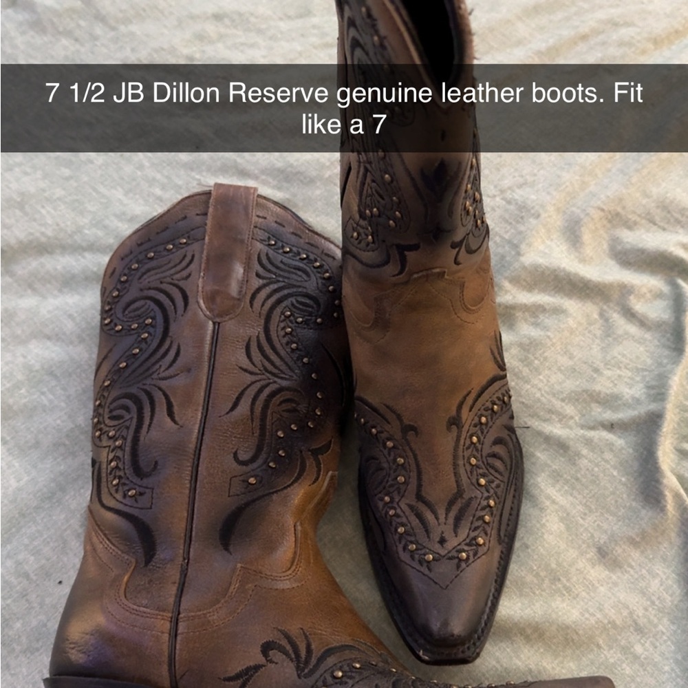 JB Dillon Leather Western Boots